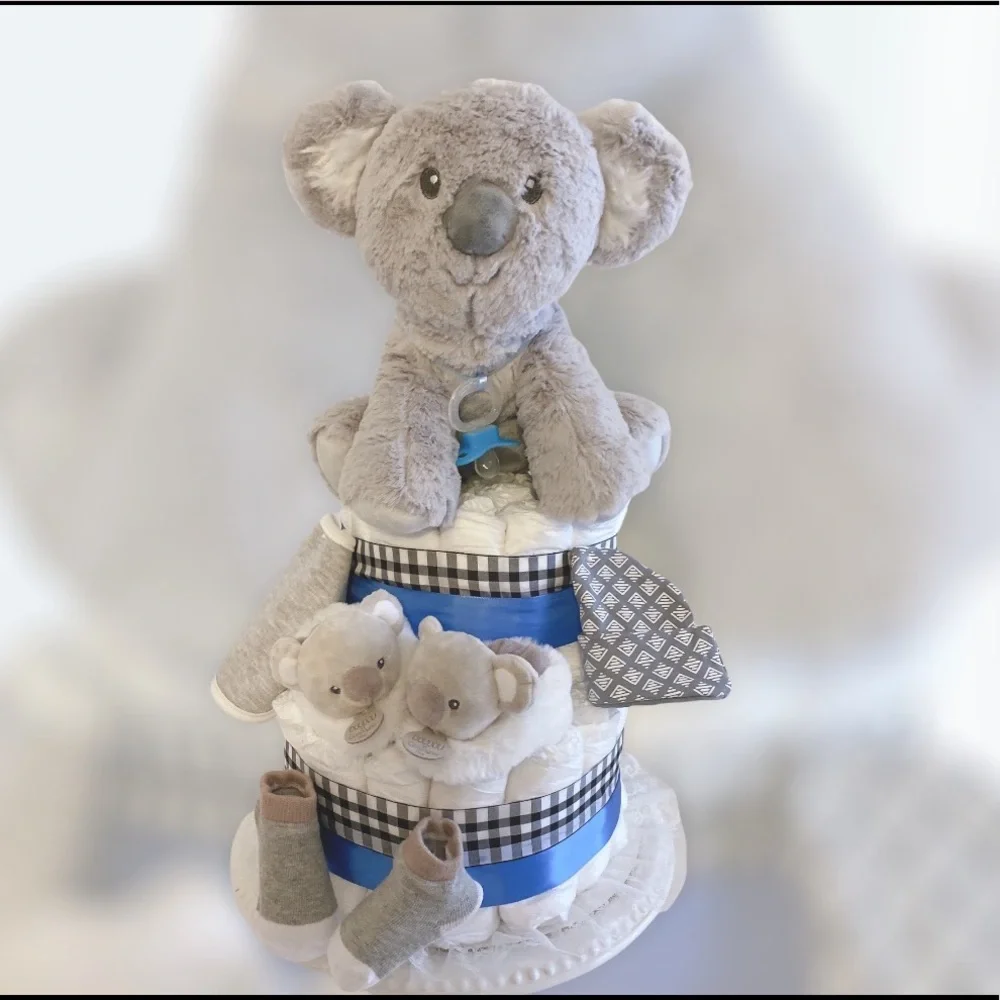 Koala Diaper Cake, Koala Themed